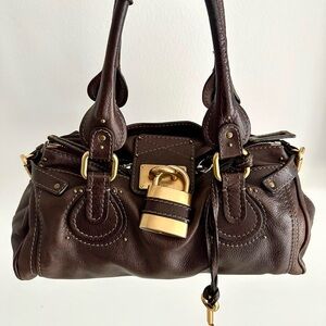 SOLD❣️❣️Chloe Paddington Bag in Dark Chocolate Brown with Lock & Key